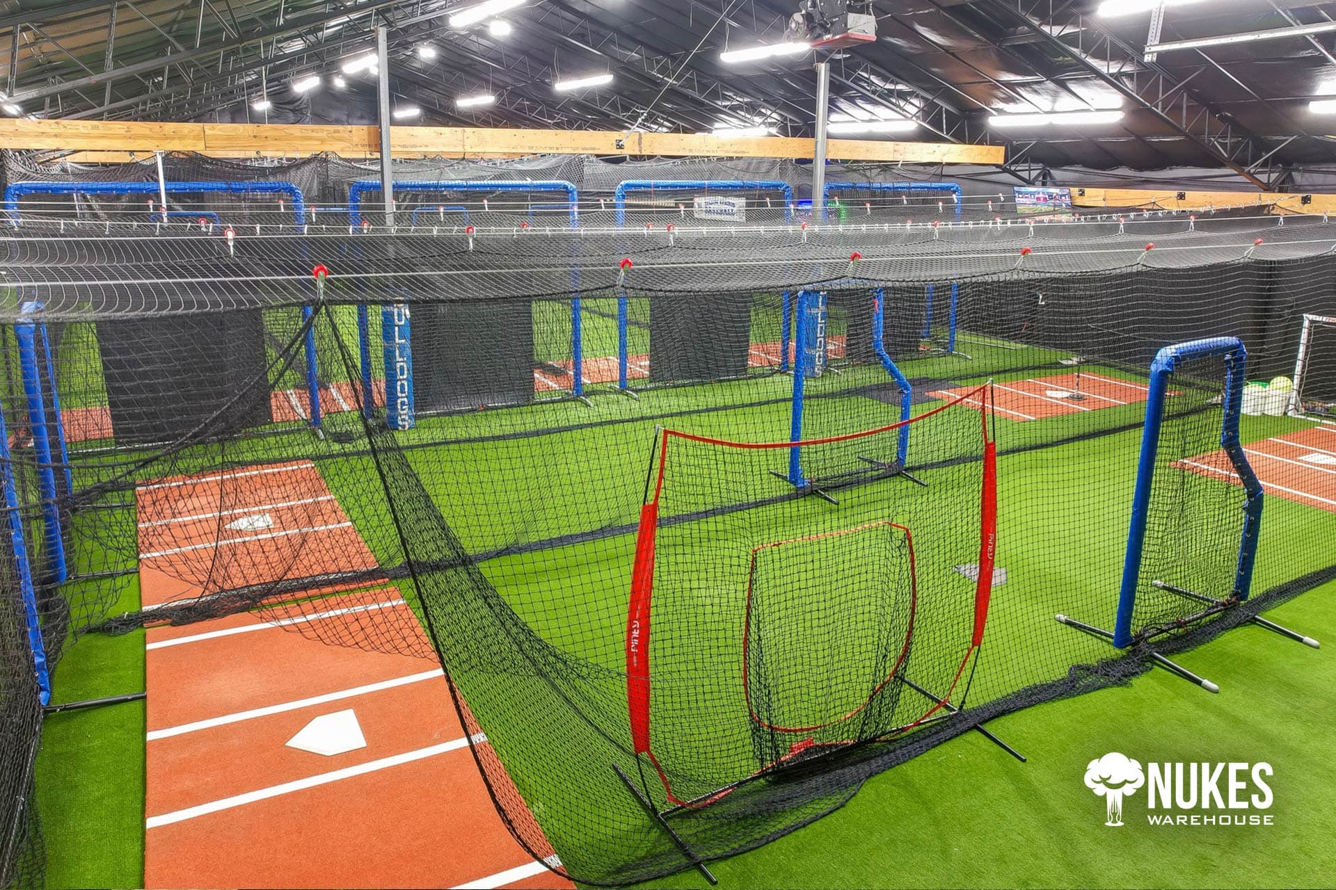 Nukes Warehouse batting lanes overview