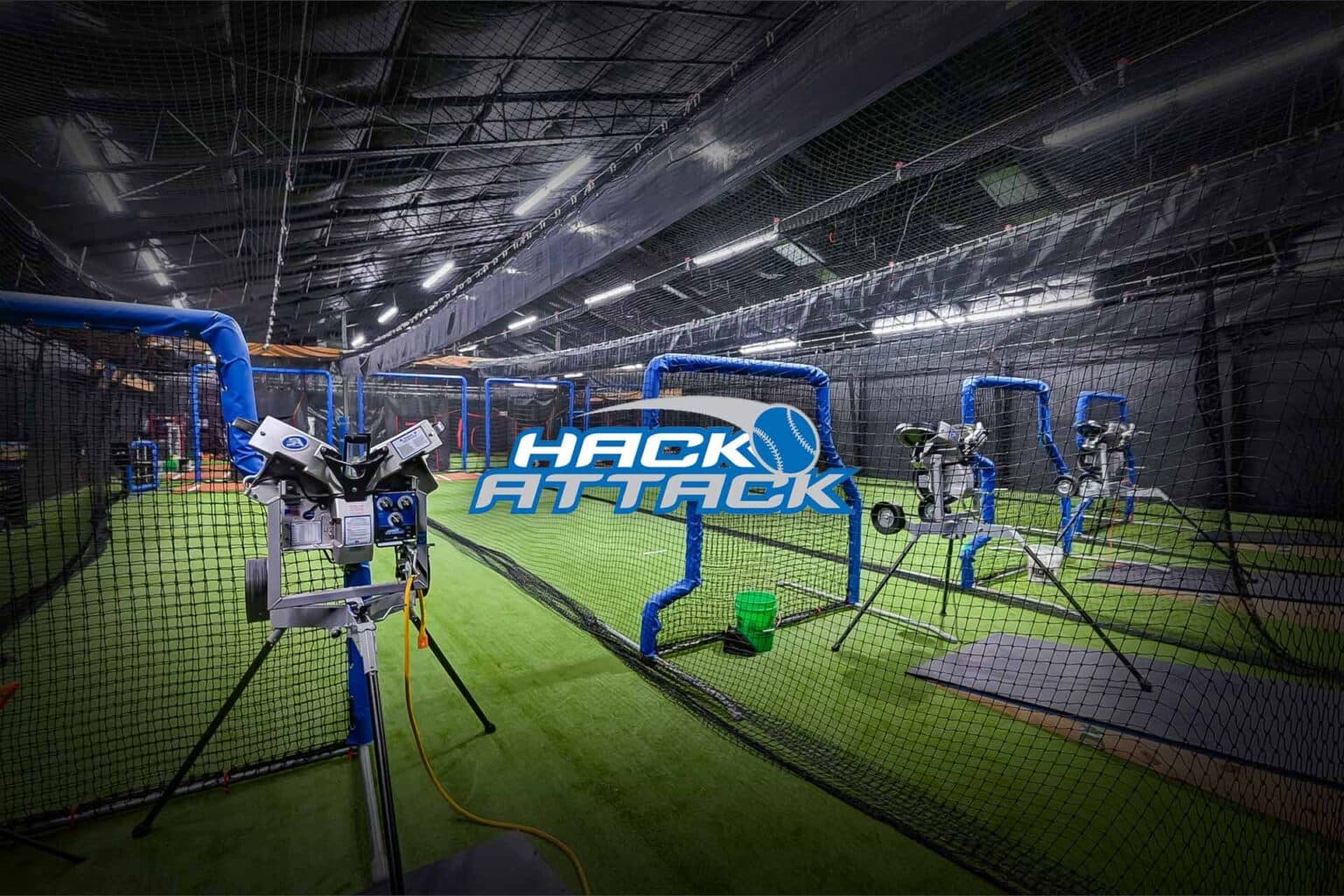 Hack Attack pitching machines at Nukes Warehouse