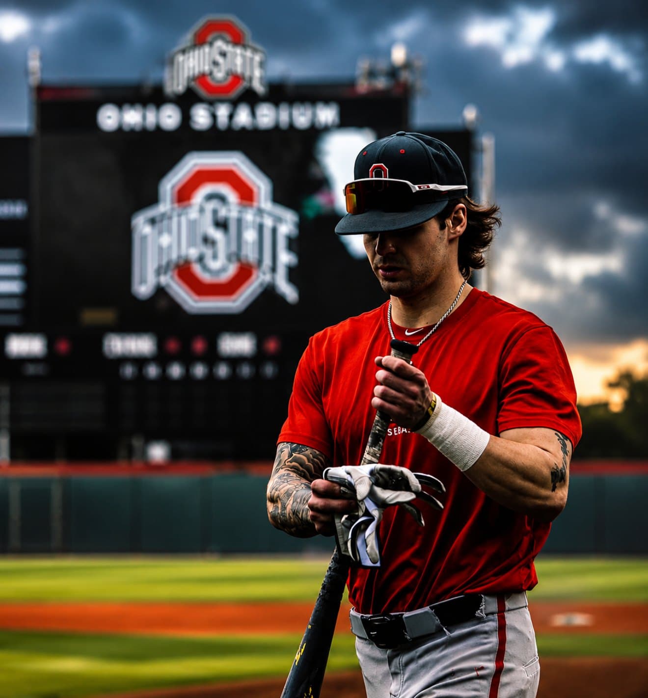 Colton Bauer, founder of KINETIQ, at Ohio Stadium